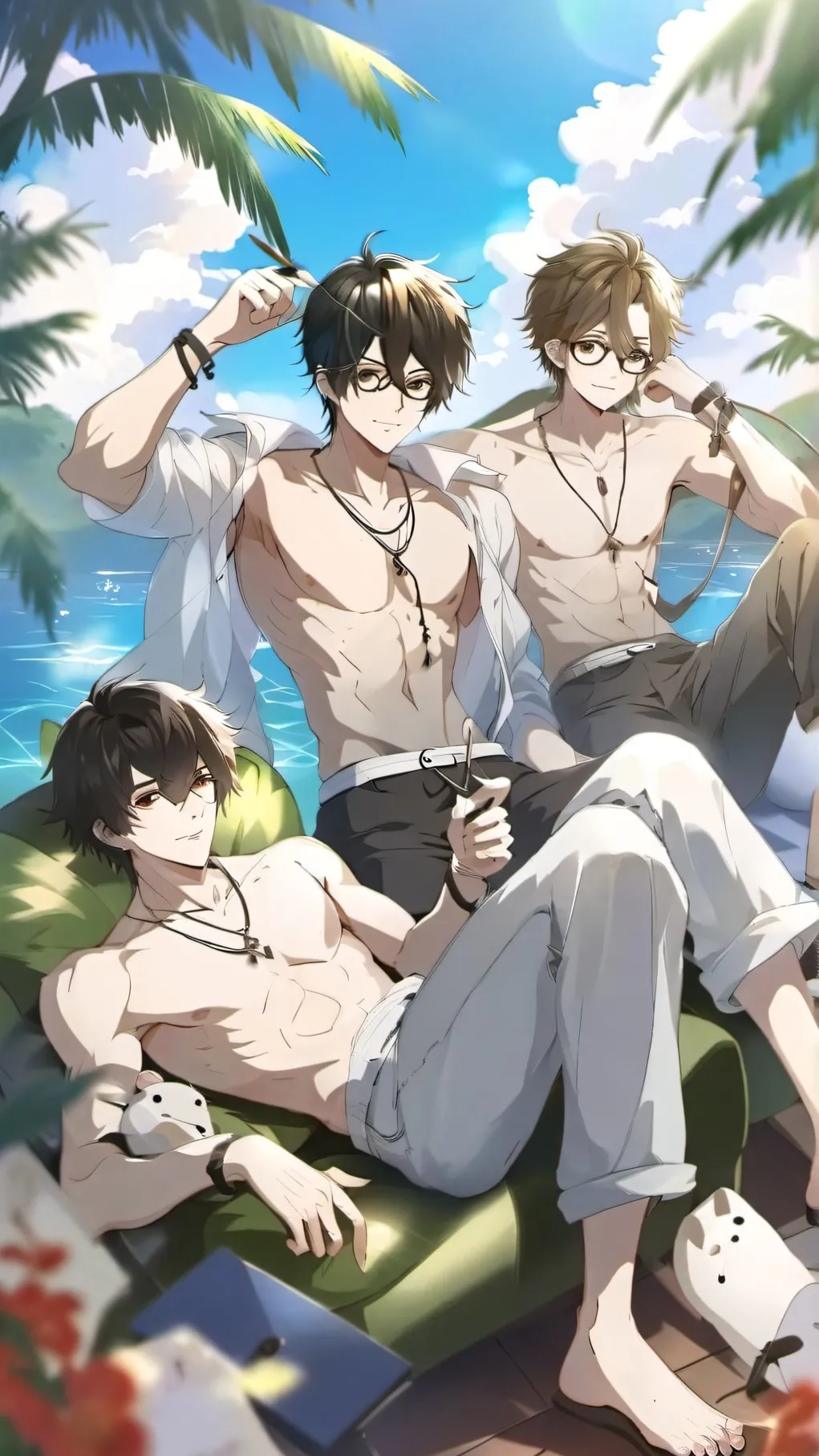 ai character: 3 sussy boys background