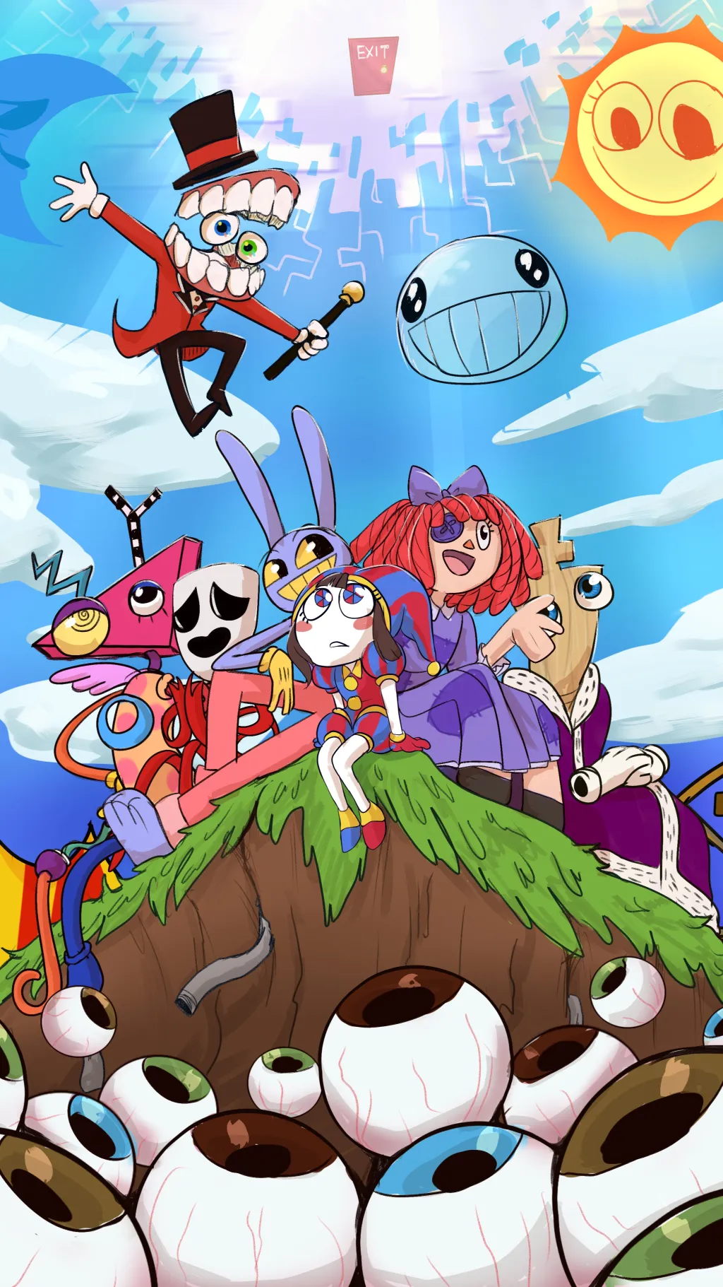 ai character: Digital Circus  background