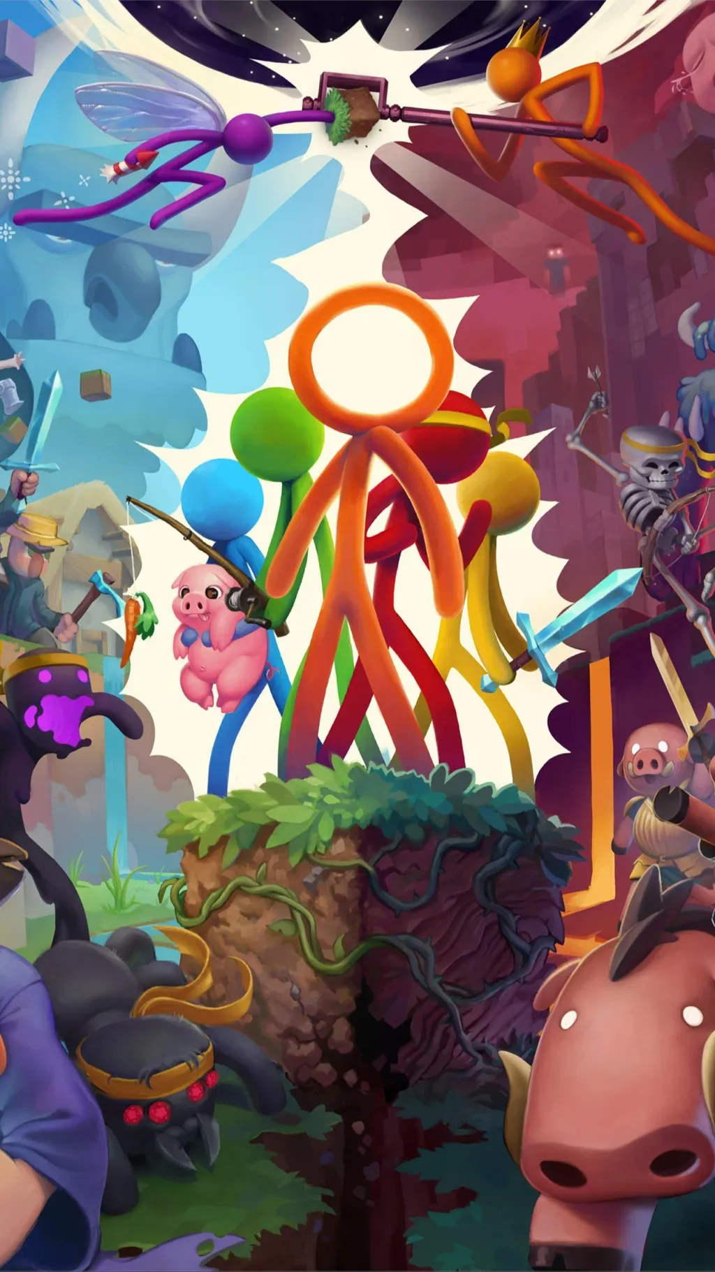 ai character: Stick Figures background