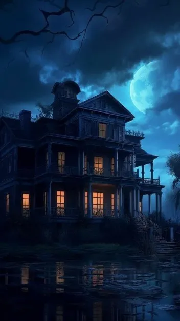 ai character: monster house fire background