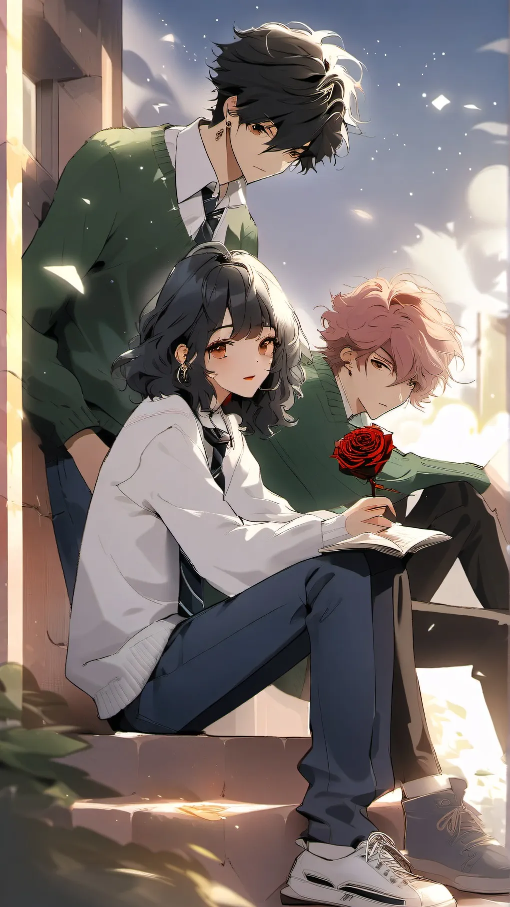 ai character: CB X love gas background