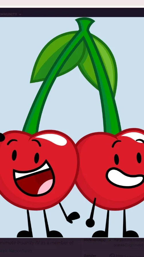 ai character: Cherries background
