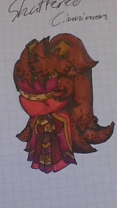 ai character: Shattered Cinnamon background