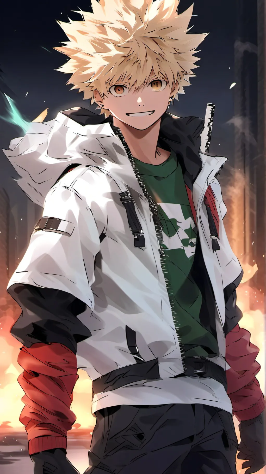 ai character: katsuki bakugo background