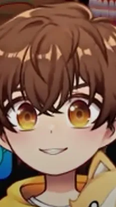 ai character: Glitch background