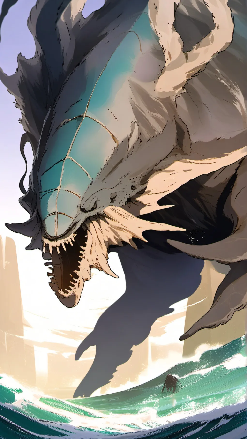 ai character: fish god background