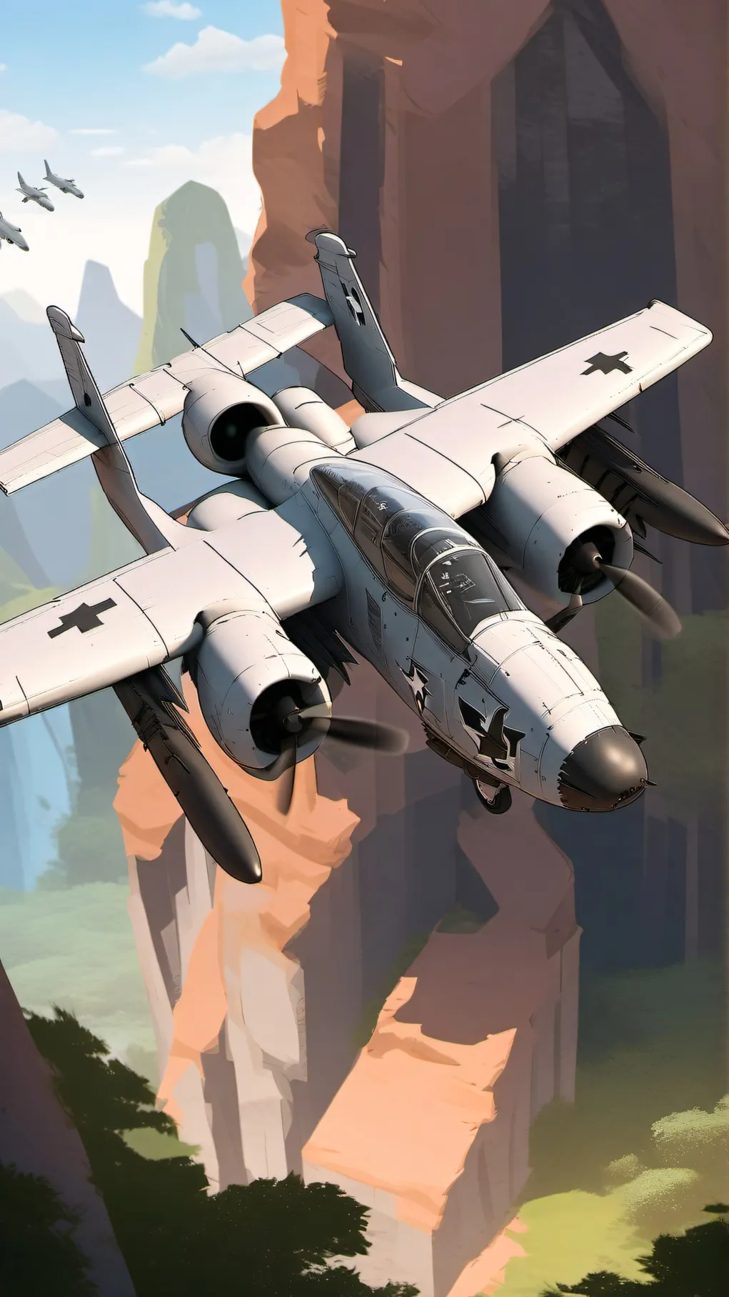 ai character: A-10 warthog background