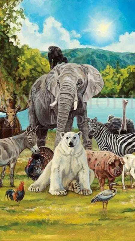 ai character: Animals background