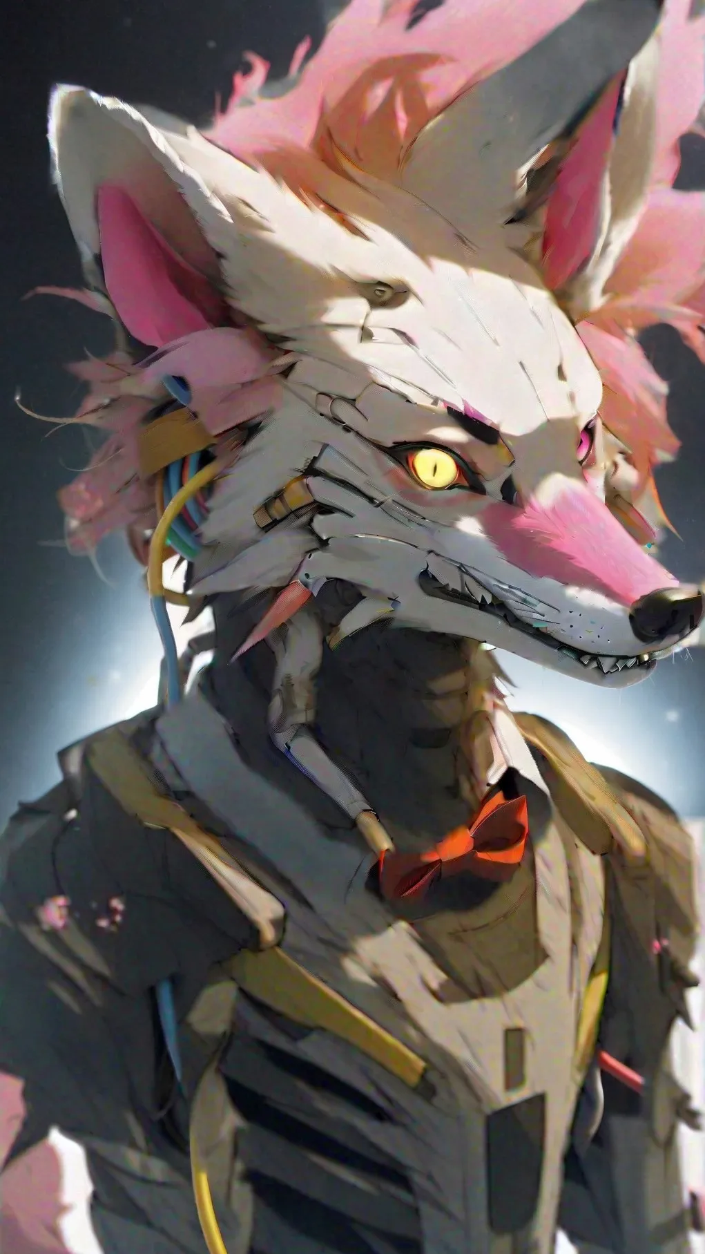 ai character: mangle/toy foxy background