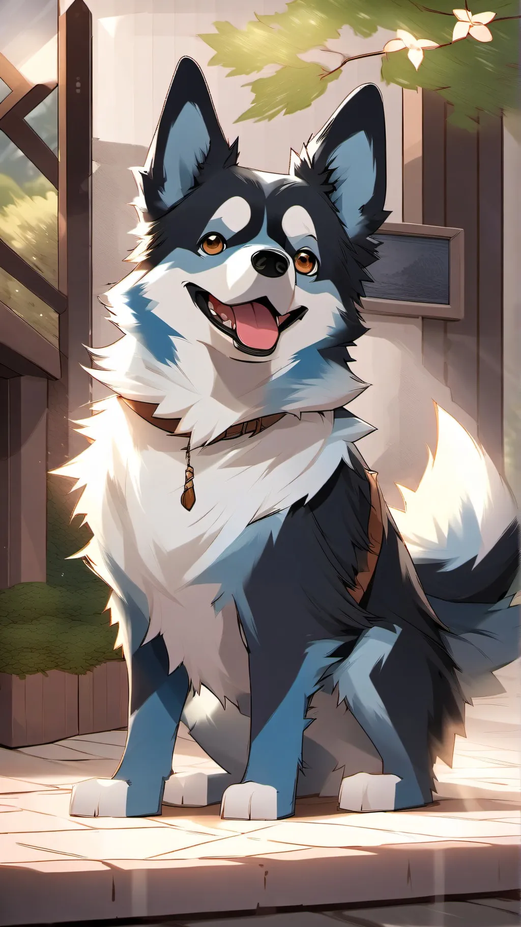 ai character: bluey background