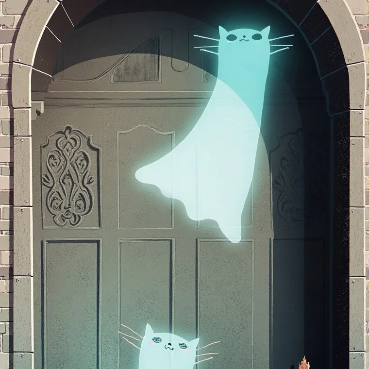 chat with ai character: Ghost cats :D