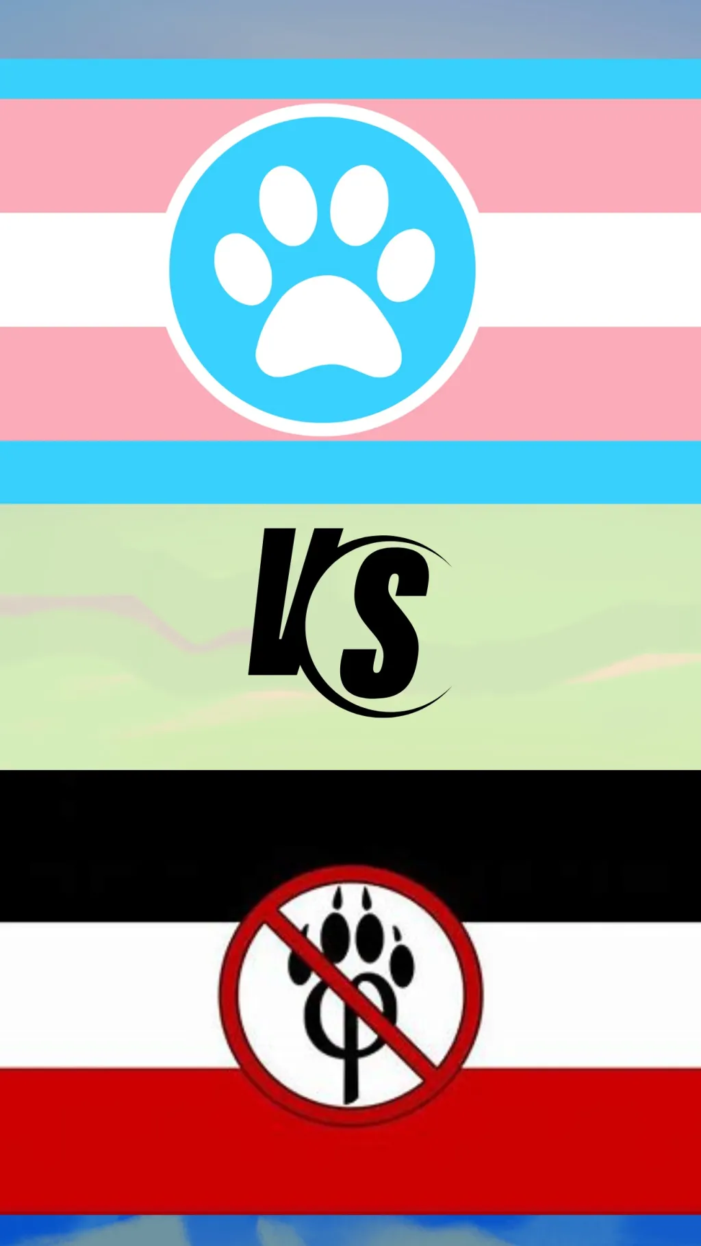 ai character: Furry VS antiFurry background