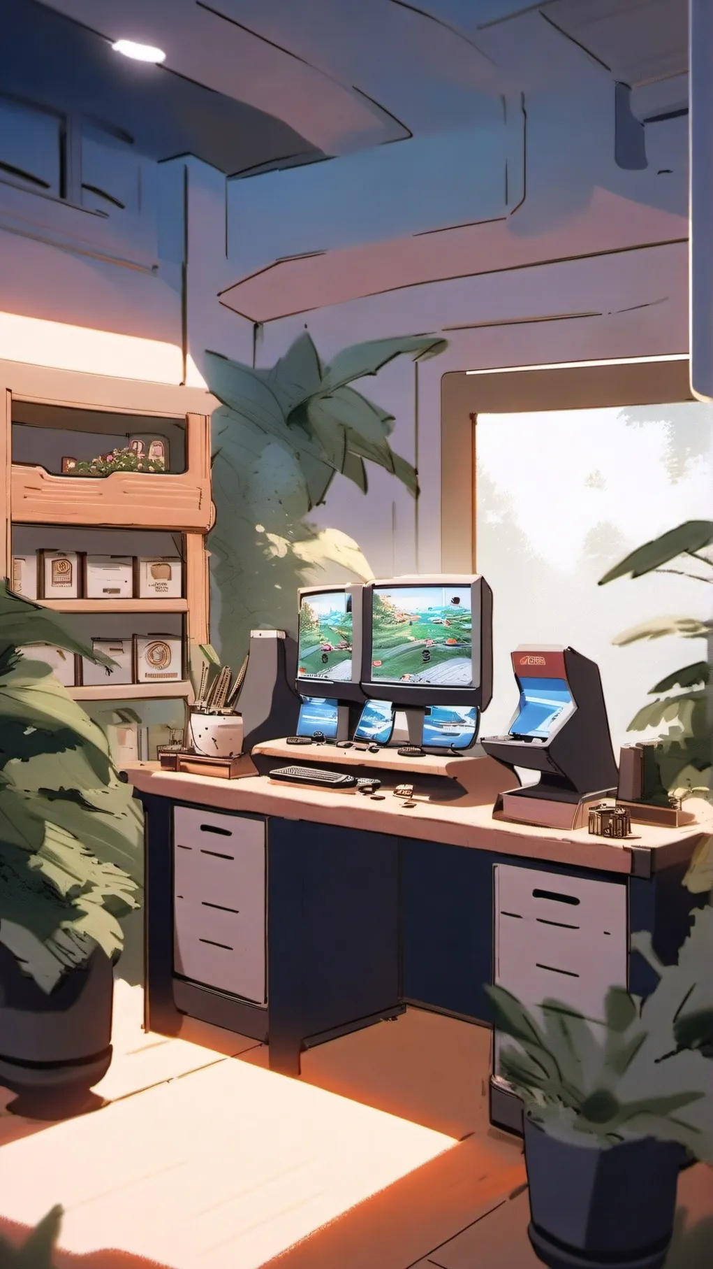 ai character: Retro Repair background