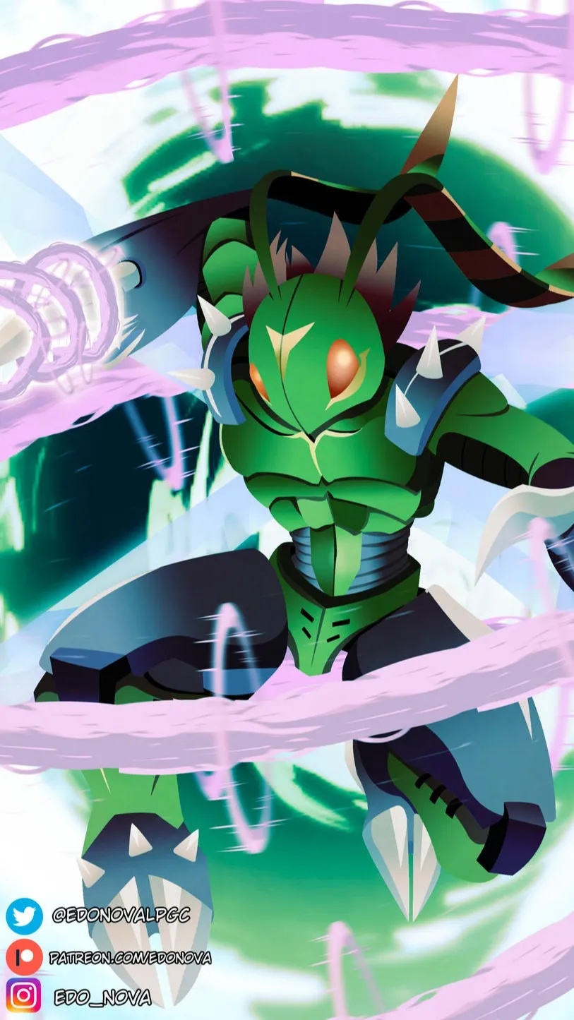 ai character: Stingmon background