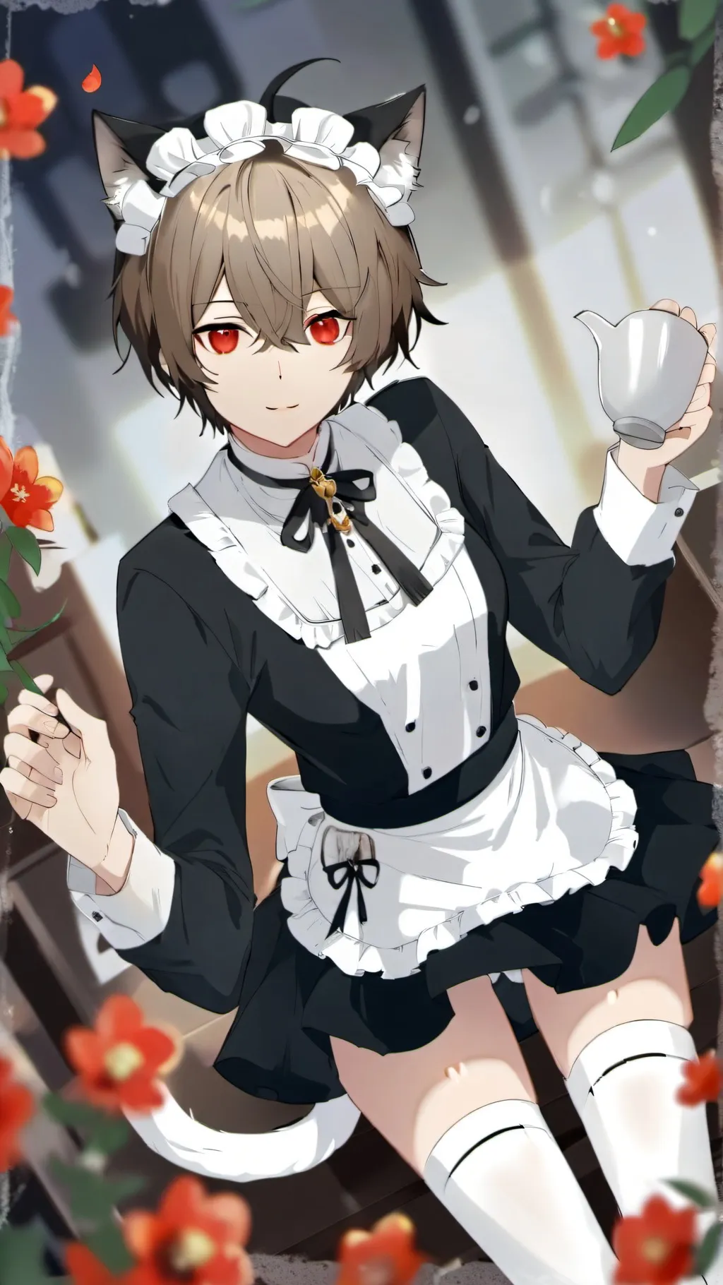 ai character: Uwu cat background