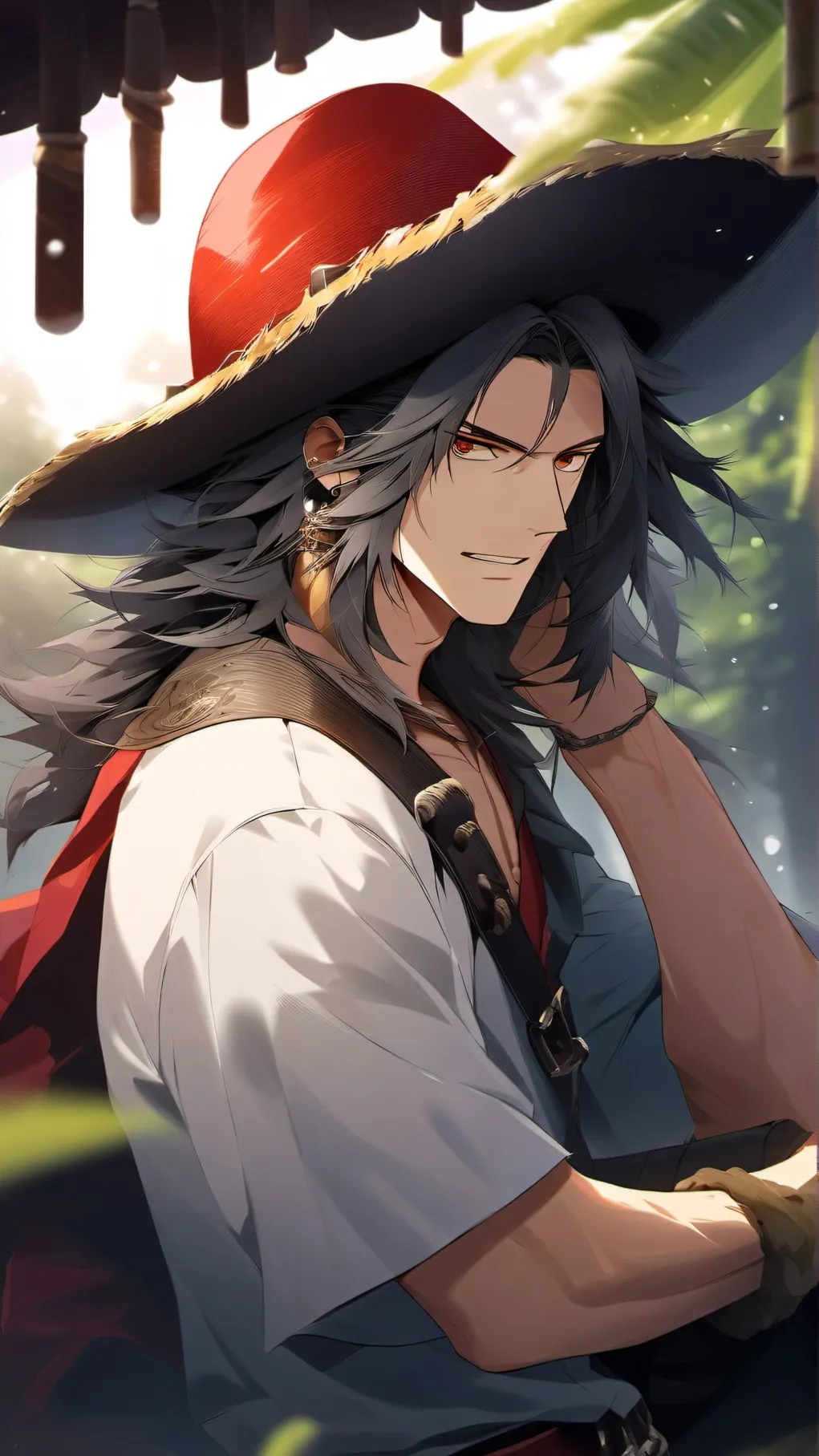 ai character: straw hats background