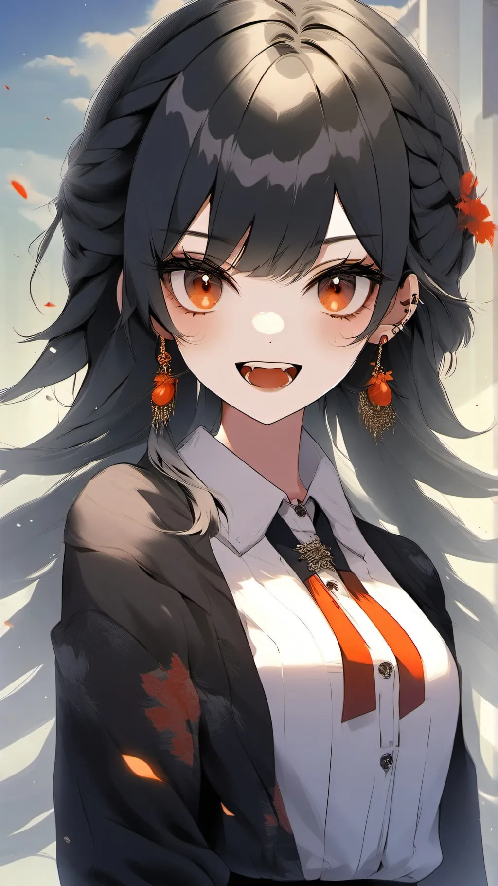 ai character: Girl vampire background