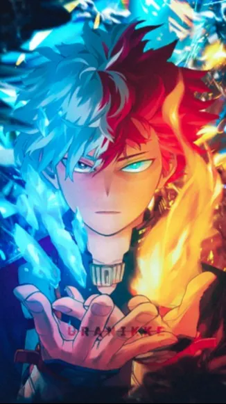 ai character: ❄️Shoto Todoroki🔥 background