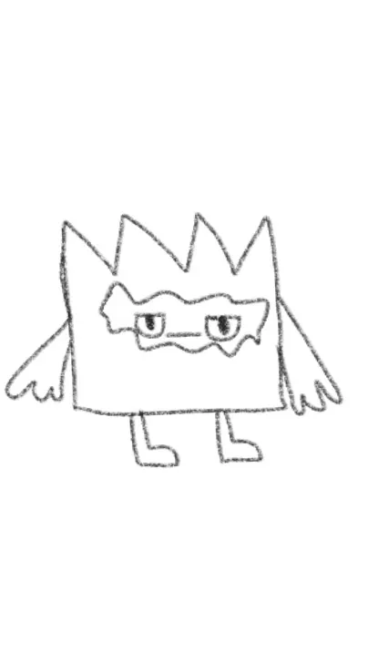 ai character: Cardboard man  background