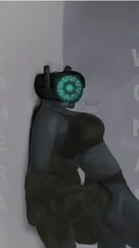 ai character: Camerawoman  background