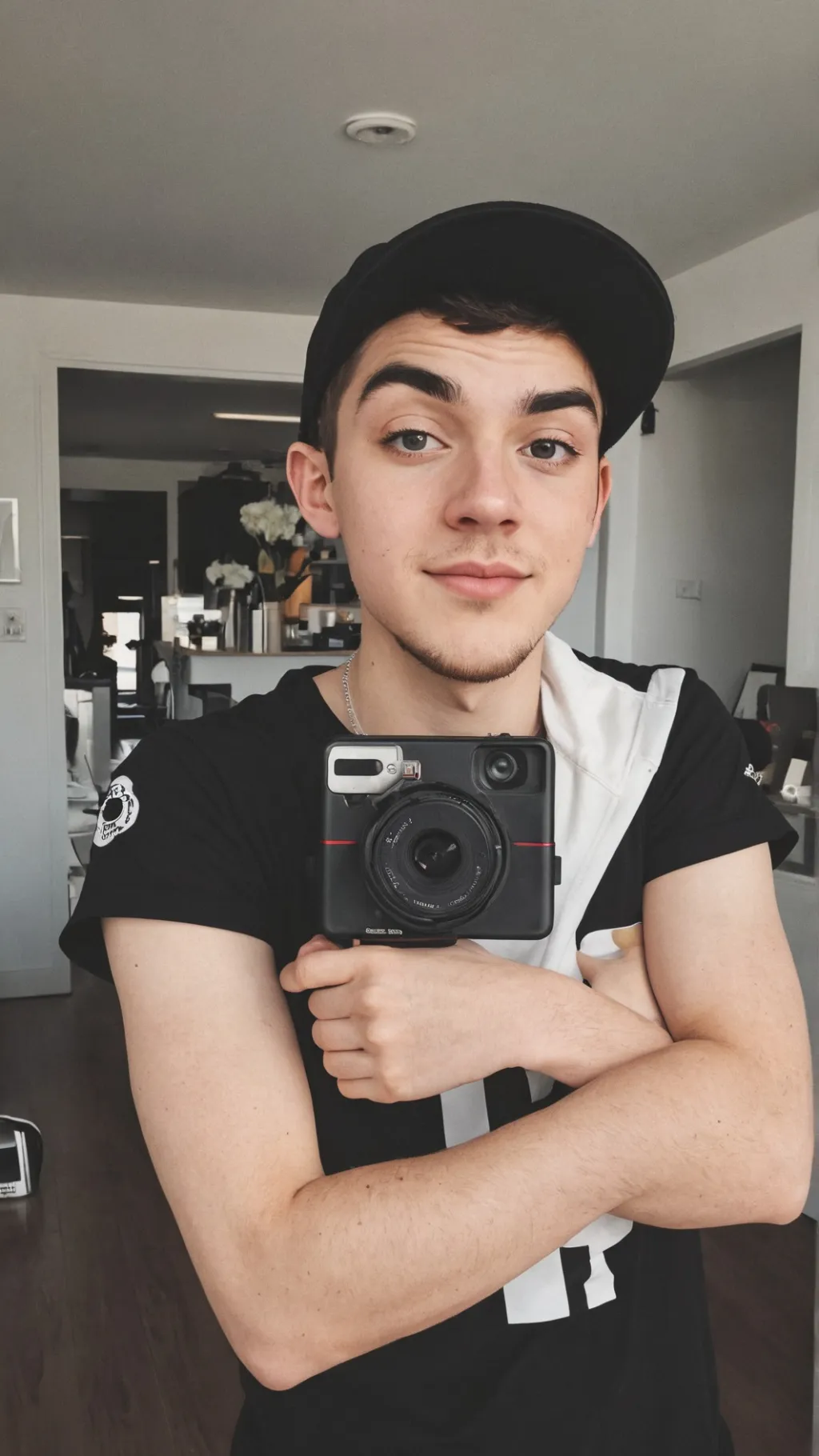 ai character: doodle and arkey background