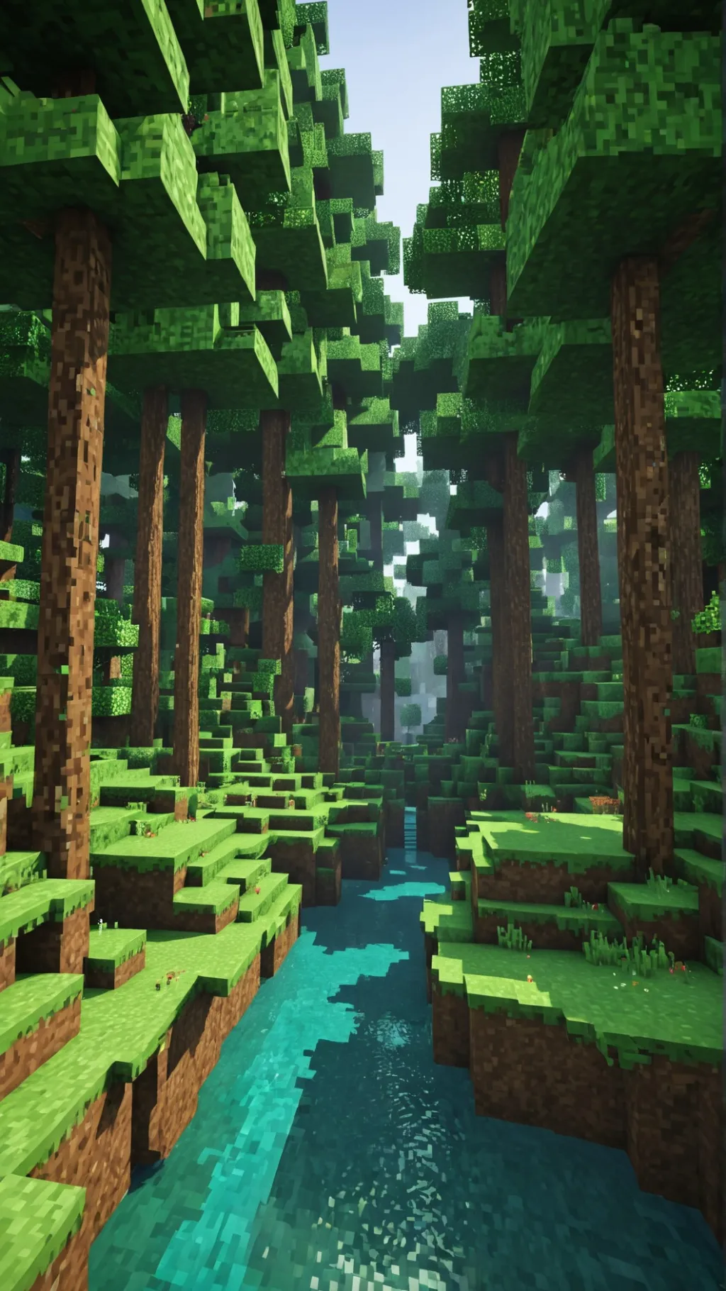 ai character: Minecraft background