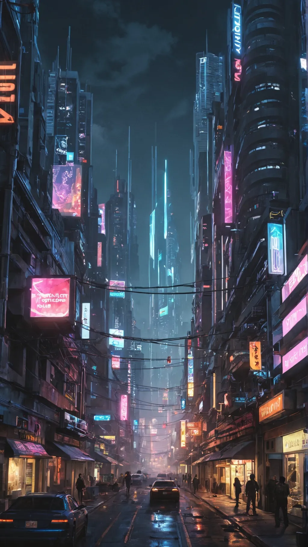 ai character: Cyberpunk Future background