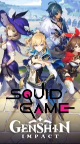 ai character: Squid Game Genshin background