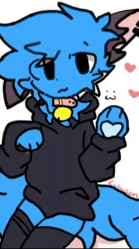 ai character: ~Blueberry Fuzzy!~ background