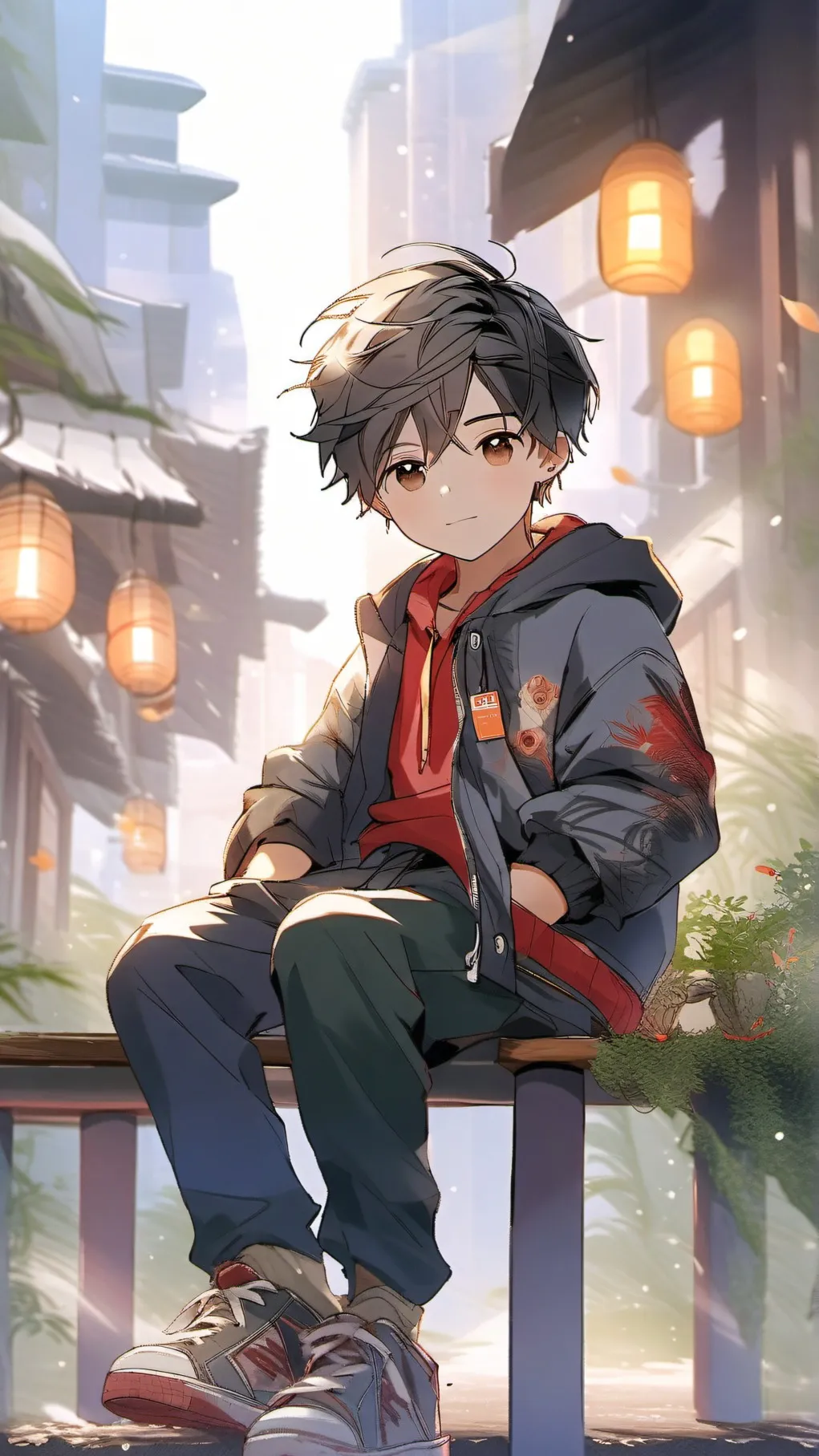 ai character: The boy  background