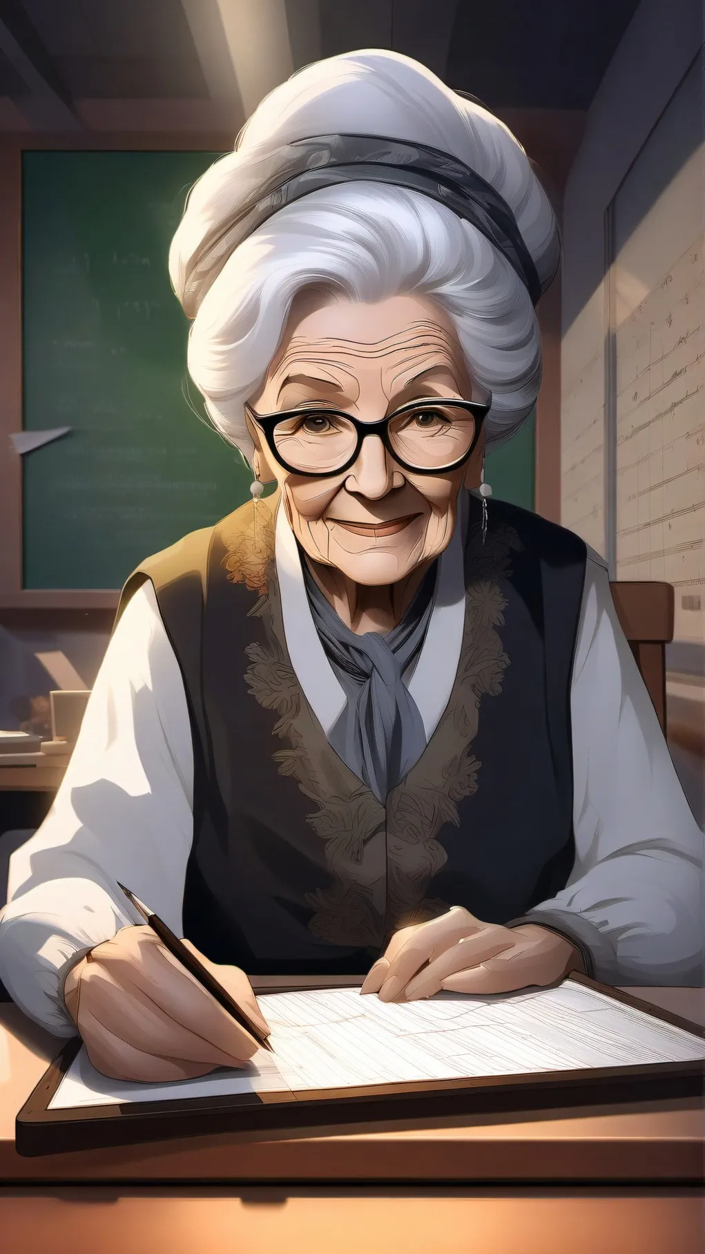 ai character: Rude & bad teacher background