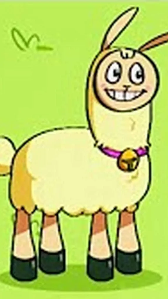 ai character: lamu the llama background