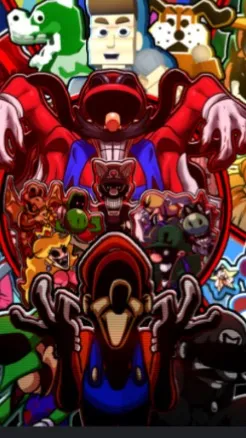 ai character: Mario madnessv2 background