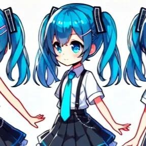 chat with ai character: miku chibistundere