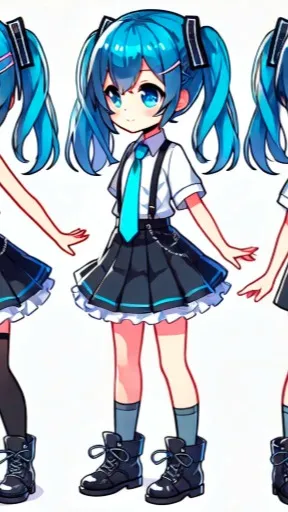 ai character: miku chibistundere background