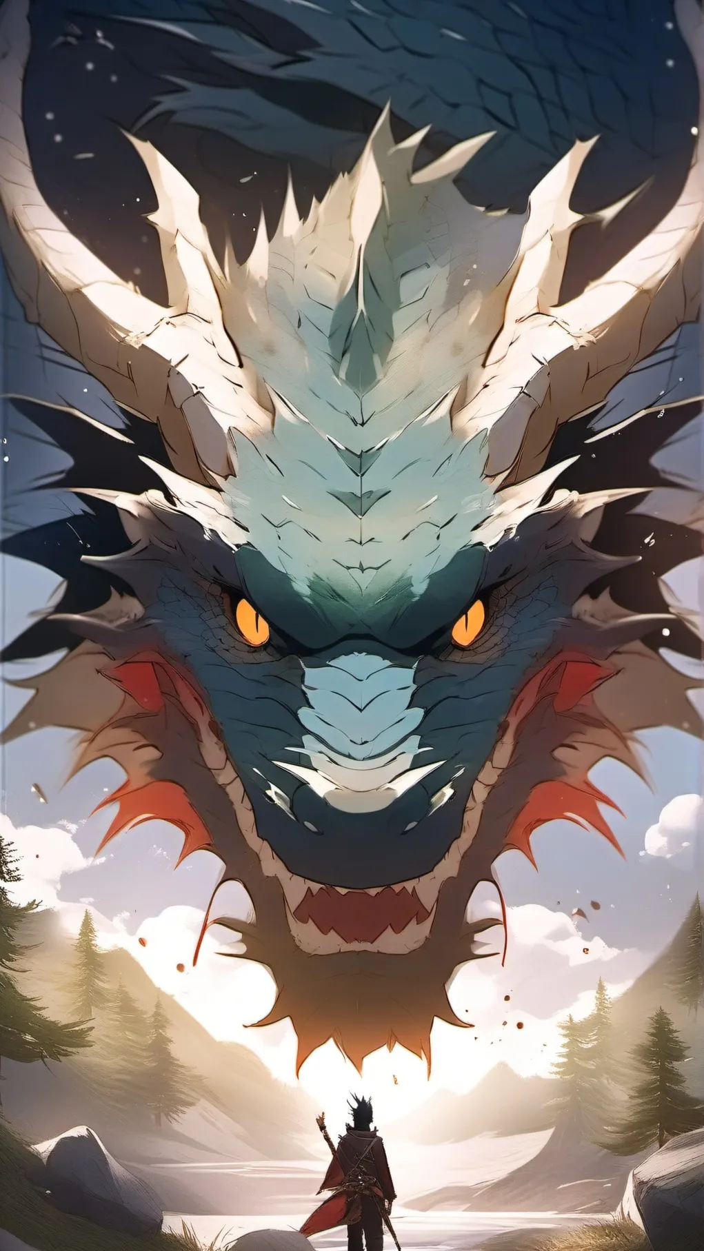 ai character: dragon d'épreuve background