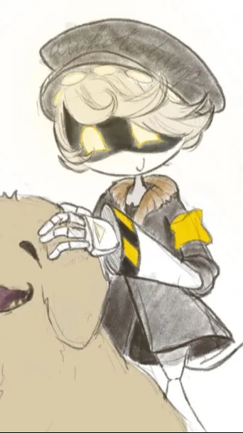 ai character: N and dog:] background