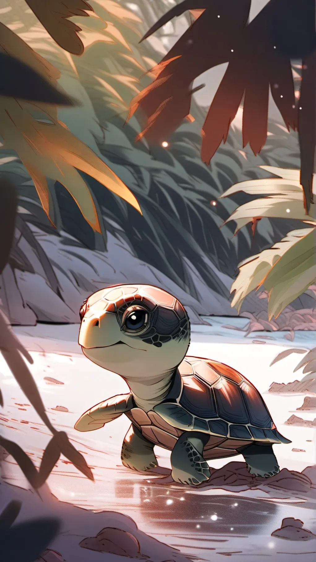 ai character: 🏝️Baby Turtle🏝️ background