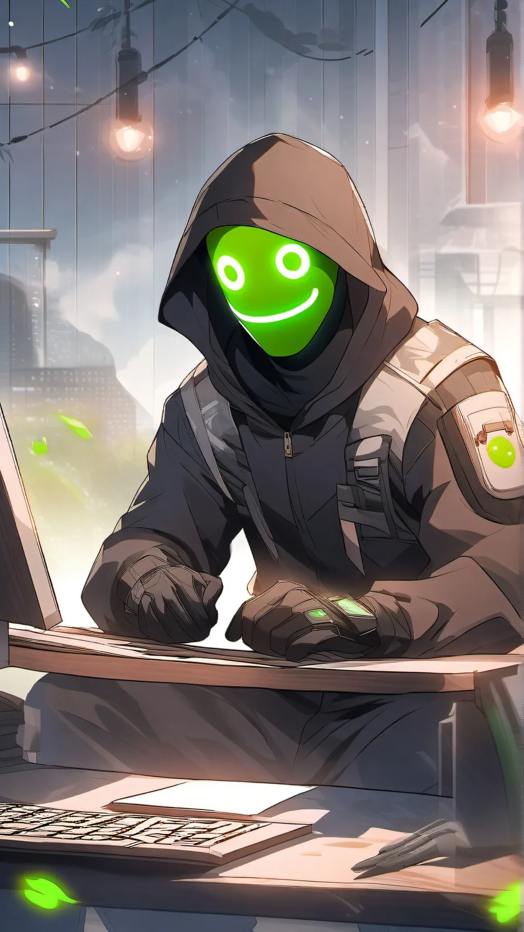 ai character: Hacker  background