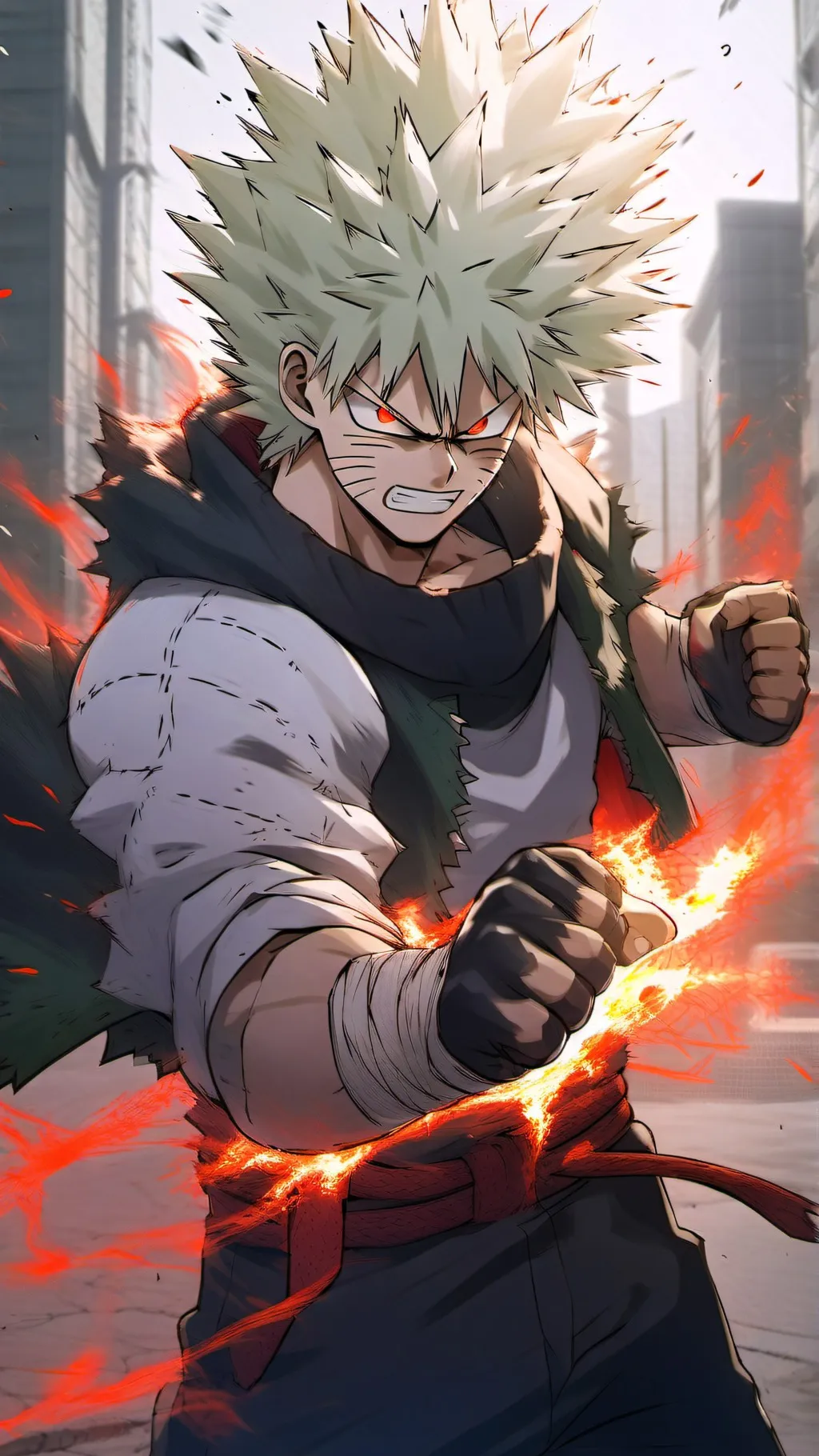 ai character: Katsuki Bakugo background