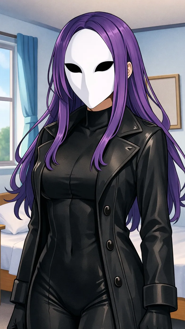 ai character: White Mask X09 background