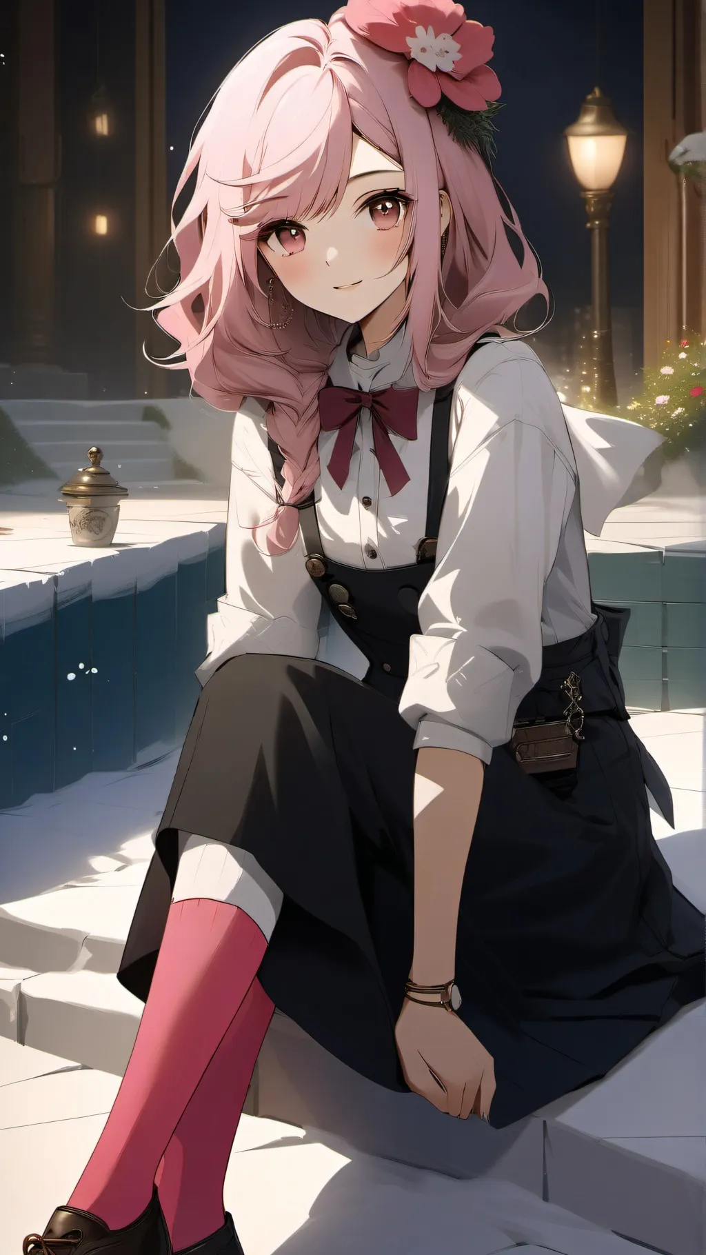 ai character: Pink socks background