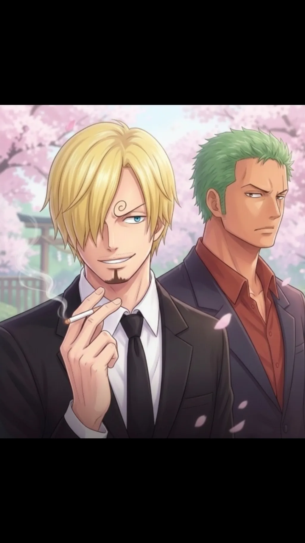 ai character: Zoro x Sanji background