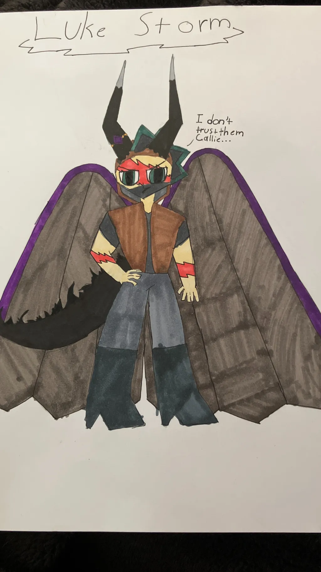 ai character: Luke Storm 🗡 background