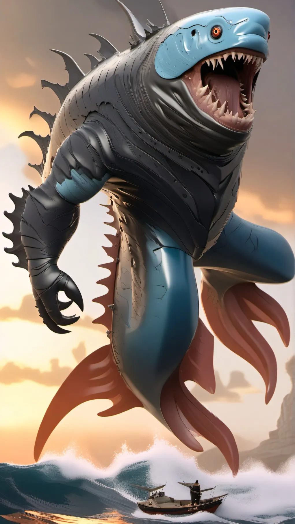 ai character: sea eater background