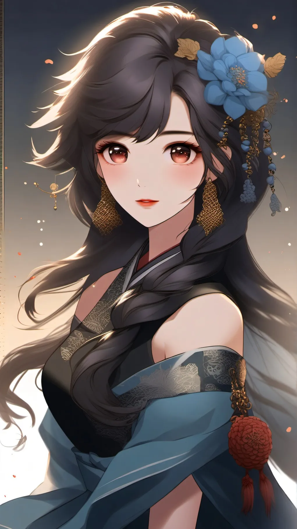 ai character: 히우슝 background