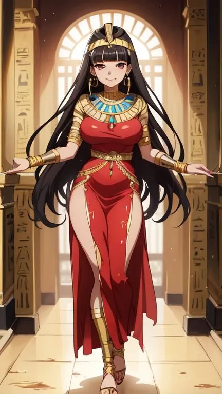 ai character: Itzel Nefertiti background