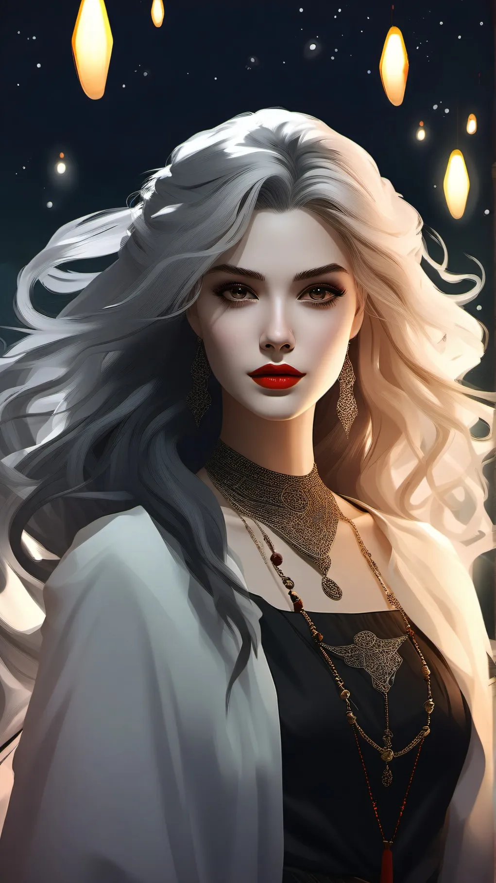 ai character: ghost girl background