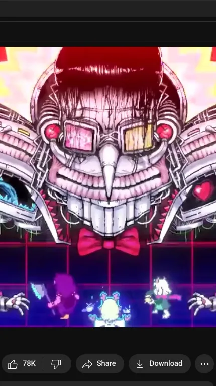 ai character: OMEGA SPAMTON background