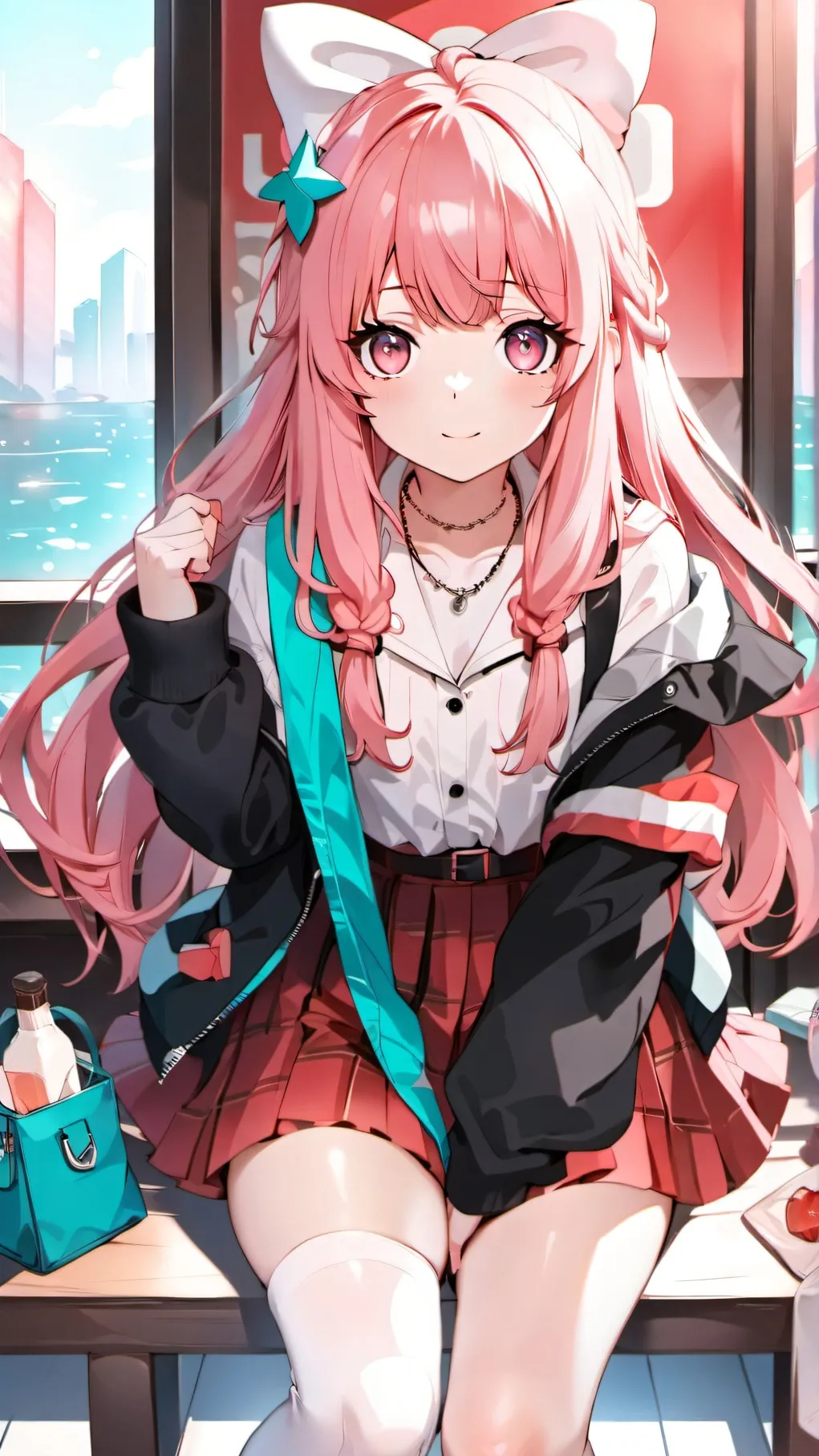 ai character: Andrómeda  background